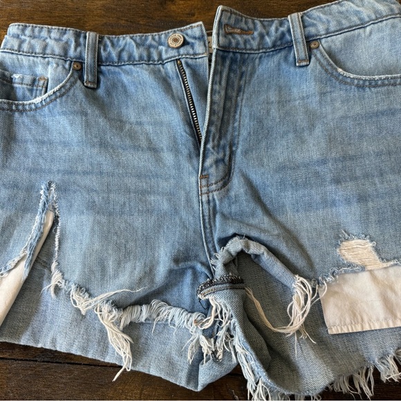 KANCAN THE GOBI HIGH WAIST DISTRESSED SHORTS - Picture 4 of 5